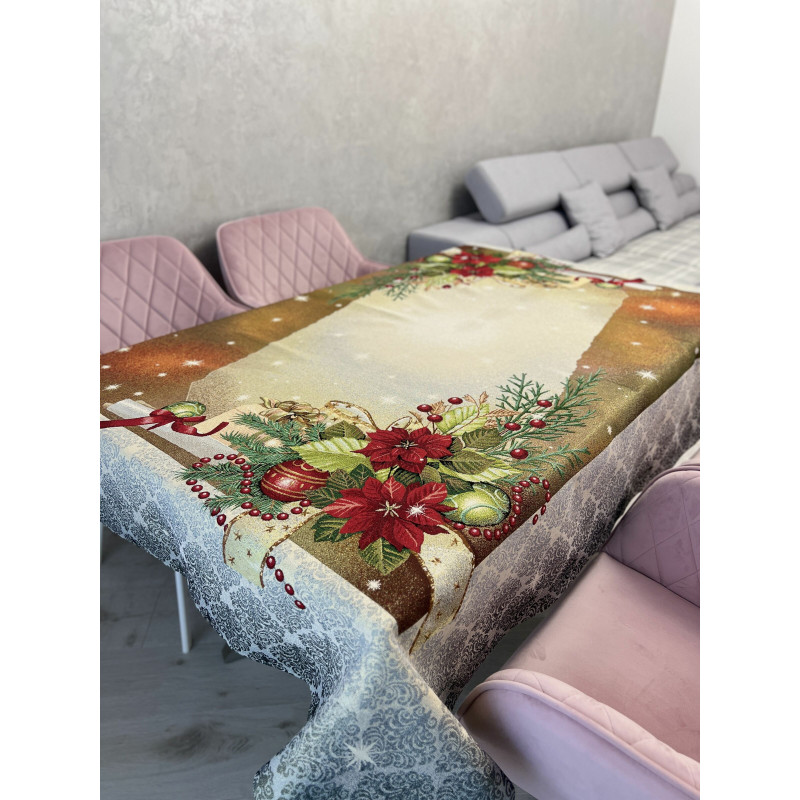 Скатертина гобеленова RUNNER334G Святкова листівка Limaso