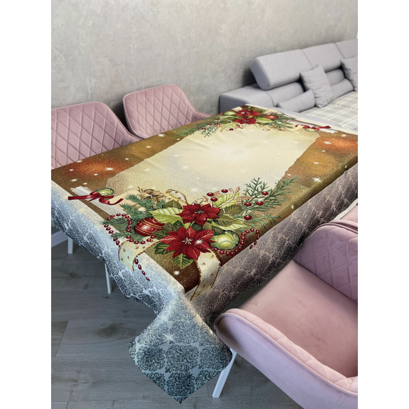 Скатертина гобеленова RUNNER334G Святкова листівка Limaso