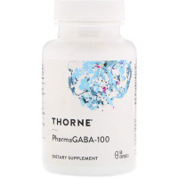 Гамма-аминомасляная кислота, PharmaGABA-100, Thorne, 60 капсул
