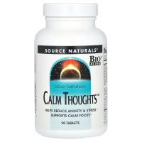 Поддержка нервной системы, Calm Thoughts, Source Naturals, 90 таблеток