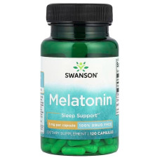 Мелатонин, Melatonin, Swanson, 3 мг, 120 капсул