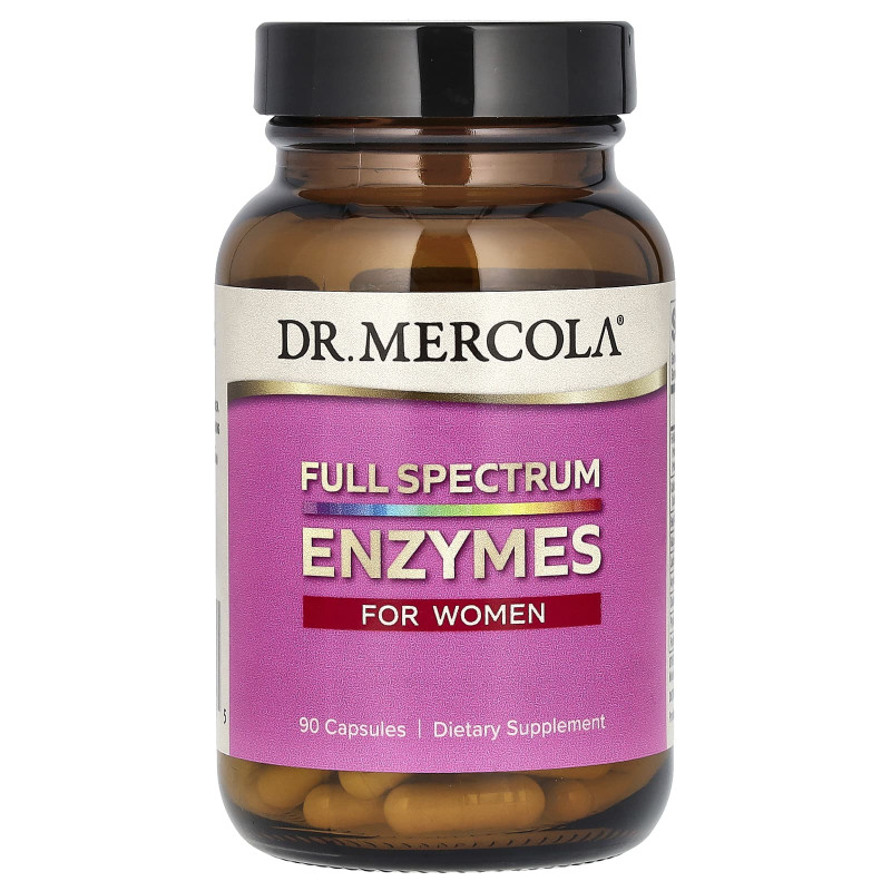 Ферменты полный спектр для женщин, Full Spectrum Enzymes, Dr. Mercola, 90 капсул