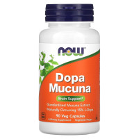 Мукуна пекуча (Капікачху), Dopa Mucuna, NOW Foods, 90 вегетаріанських капсул