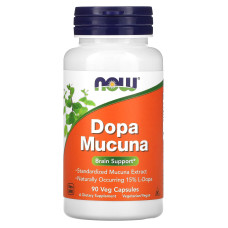 Мукуна жгучая (Капикачху), Dopa Mucuna, NOW Foods, 90 вегетарианских капсул