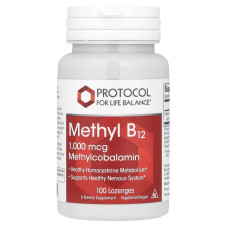 Метил В12, Methyl B12, Protocol for Life Balance, 1000 мкг, 100 пастилок