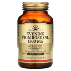 Олія вечірньої примули (Evening Primrose Oil), Solgar, 1300 мг, 60 гелевих капсул