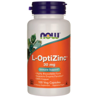 ОптіЦинк, L-OptiZinc, Now Foods, 30 мг, 100 вегетаріанських капсул