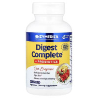 Ферменты и пробиотики, Digest + Probiotics, Enzymedica, 90 капсул