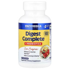 Ферменты и пробиотики, Digest + Probiotics, Enzymedica, 90 капсул