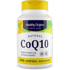 Коэнзим Q10, Healthy Origins, Kaneka Q10 (CoQ10), для здоровья сердца и клеточной энергии, ферментированный дрожжами, 600 мг, 30 капсул