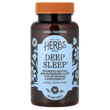 Здоровий сон, Deep Sleep, Herbs Etc., 60 гелевих капсул (400 мг у шкірній капсулі)