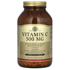Витамин С, Vitamin C, Solgar, 500 мг, 250 растительных капсул