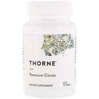 Калий цитрат, Potassium Citrate, Thorne, 90 капсул (99 мг на капсулу)