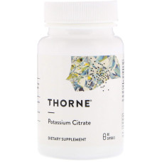 Калій цитрат, Potassium Citrate, Thorne, 90 капсул (99 мг на капсулу)