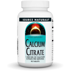 Кальций цитрат, Calcium Citrate, Source Naturals, 1000 мг, 90 таблеток