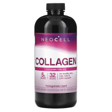 Колаген 1 та 3 типу, Collagen Type 1 & 3 Liquid, NeoCell, рідкий, концентрат гранату, 473 мл