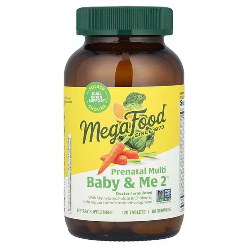 Витамины для беременных 2, Baby & Me 2, MegaFood, 120 таблеток