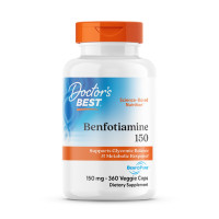 Бенфотиамин, Benfotiamine with BenfoPure, Doctor's Best, с BenfoPure, 150 мг, 360 веганских капсул