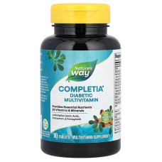 Мультивітаміни для діабетиків, Completia, Diabetic Multi-Vitamin, Nature's Way, без заліза, 90 таблеток
