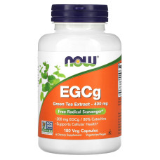 Зеленый чай EGCg (Green Tea), Now Foods, экстракт, 400 мг, 180 капсул