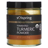 Куркума ферментована, біодинамічний порошок, Fermented Turmeric Powder, Dr. Mercola, Solspring, 70 г