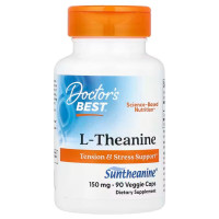 L-теанін, L-Theanine, Doctor's Best, 150 мг, 90 веганських капсул