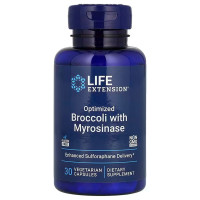 Брокколи с мирозиназой, Optimized Broccoli with Myrosinase, Life Extension, оптимизированная смесь, 30 вегетарианских капсул
