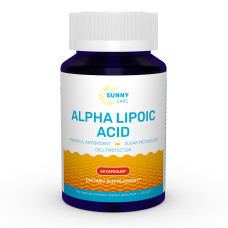 Альфа-ліпоєва кислота, Alpha-Lipoic Acid Powerfull, Sunny Caps, 60 капсул