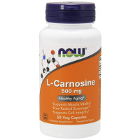 Карнозин, L-Carnosine, Now Foods, 500 мг, 50 вегетарианских капсул.