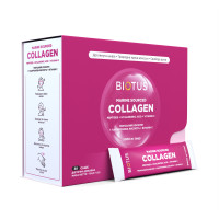 Морской коллаген с гиалуроновой кислотой и витамином С, Marine Sourced Collagen Peptidеs, Biotus, 30 саше (154,5 г)