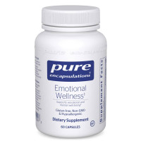 Емоційне здоров'я, Emotional Wellness, Pure Encapsulations, психічний добробут при помірному періодичному стресі, 60 капсул