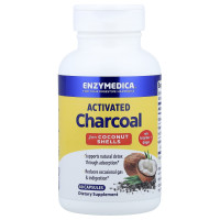 Активоване вугілля, Activated Charcoal, Enzymedica, 60 капсул