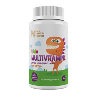 Мультивітаміни для дітей, Kids Multivitamins, My Nutry Week, смак персика, 60 желейних пастилок