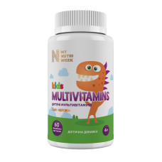 Мультивітаміни для дітей, Kids Multivitamins, My Nutry Week, смак персика, 60 желейних пастилок