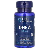 Дегідроепіандростерон, DHEA, Life Extension, 25 мг, 100 вегетаріанських пігулок