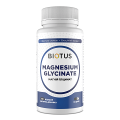 Магній гліцинат, Magnesium Glycinate, Biotus, 250 мг, 60 капсул