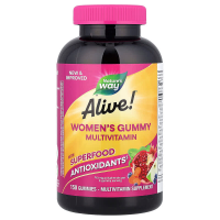 Мультивитамины для женщин, Women's Gummy, Nature's Way, Alive!, смесь ягод, 150 жевательных конфет