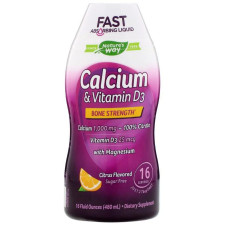 Кальций и витамин D3, Calcium & Vitamin D3, Nature's Way, цитрус, 480 мл