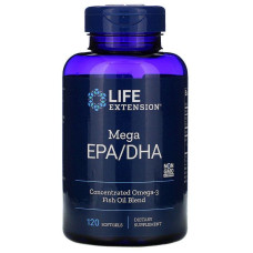 Рыбий жир, мега EPA DHA, Mega EPA/DHA, Life Extension, 120 мягких капсул