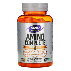 Амино комплекс, Amino Complete, Amino Acids, Now Foods, Sports, 120 вегетарианских капсул