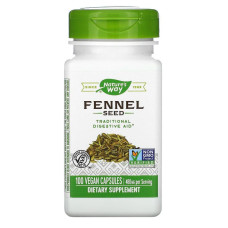 Фенхель, Fennel Seed, Nature's Way, насіння, 480 мг, 100 веганських капсул