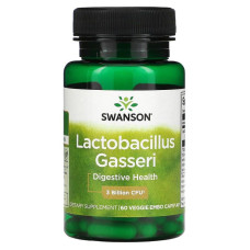 Пробиотик, Lactobacillus Gasseri, Swanson, 3 млрд КОЕ, 60 вегетарианских капсул