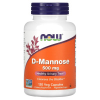 D-манноза, D-Mannose, NOW Foods, 500 мг, 120 вегетаріанських капсул