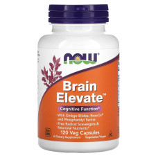 Вітаміни для пам'яті, Brain Elevate, Now Foods, 120 вегетаріанських капсул