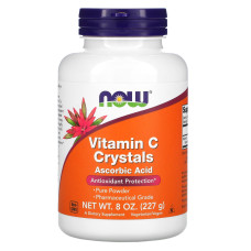Витамин С, Vitamin C, Now Foods, кристаллы, 227 г