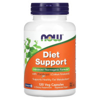 Поддержка здорового метаболизма жиров, Diet Support, Now Foods, термогенная формула, 120 вегетарианских капсул