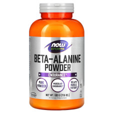 Бета-аланін, Beta-Alanine, Now Foods, Sports, чистий порошок, 500 г