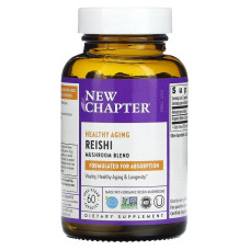 Грибы рейши, Reishi, New Chapter, органик, 60 капсул
