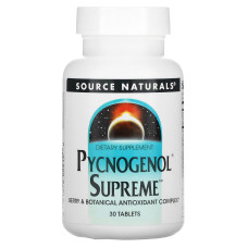 Пикногенол максимальный, Pycnogenol Supreme, Source Naturals, 30 таб.