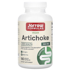 Артишок, Artichoke, Jarrow Formulas, 500 мг, 180 капсул